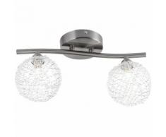 GLOBO Strahler mit 2 Lampen ENIGMA Nickel Matt 56620-2