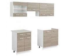 vidaXL Eiche-Optik Küchenschrank Küchenkabinett 5 stk 200 cm