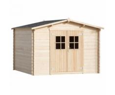 vidaXL 28 mm Gartenhaus Laube/Blockhütte 3x3 m Holz