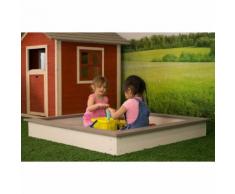 SUNNY Sandkasten Holz 127 x cm Braun und Weiß C052.001.00