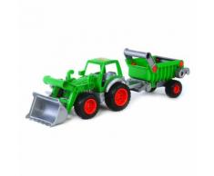 Polesie Traktor mit Frontlader und Anhänger 58x16x17 cm Grün 1450657