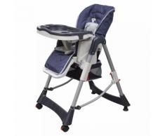 vidaXL Babystuhl Kindersitz Hochstuhl Treppenhochstuhl Deluxe Dunkelblau