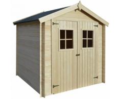 vidaXL 19 mm Gartenhaus Schuppen Blockhaus Holzhaus 2x2,1 m Holz