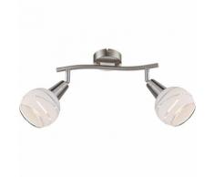 GLOBO LED-Strahler mit zwei Lampen ELLIOTT Nickel Matt 54341-2