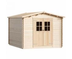 vidaXL 34 mm 4 x 3 m Gartenhaus Blockhaus Massivholz