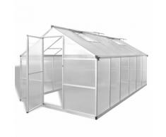 vidaXL Verstärktes Gewächshaus Aluminium 9,025 m²