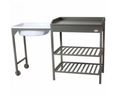 Baninni Bad und Wickeltisch Lavi Holz Grau BNBR006-GY