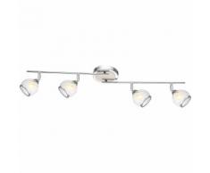 GLOBO Strahler mit 4 Lampen AILA Chrom und Nickel Matt 56568-4