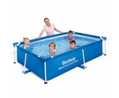 Bestway Steel Pro Schwimmbad eckig Pool 239x150x58cm Stahlrahmen 56402
