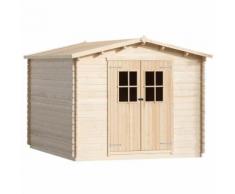 vidaXL 34 mm 4 x m Gartenhaus Blockhaus Massivholz