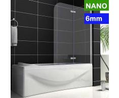 Badewanne 2-ftg.Falttür Duschwand Drehen 180°trennwand duschabtrennung 90x140cm