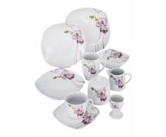 Geschirr Set Orchidee in weiß von bonprix