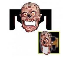Zombie-Toilettenpapierspender Halloweendeko für das Badezimmer schwarz-braun 27x36cm