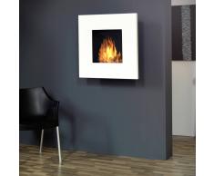 muenkel design square fire 75 Bio Wandkamin: Weiß