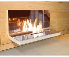 Radius Design Radius Wall Flame Edelstahl: mit Scheibe - Edelstahl Hochglanz Weiß