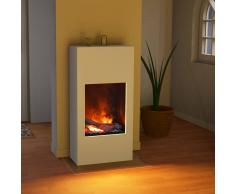 bergamo Simplico Elektrokamin Opti-myst: Standkamin - ohne Heizung, mit Dekoholz (OMC 400) - Reinweiß (warm)