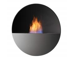 safretti Prometheus RG Wandfeuer / Ethanol Kamin: Schwarz / Grau
