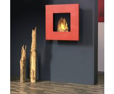 muenkel design square fire 75 Bio Wandkamin: Rot