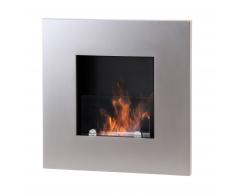 muenkel design square fire 75 Bio Wandkamin: Edelstahl, matt