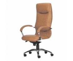 Leder-Chefsessel »Nova Steel« mit Armlehnen Braun, Nowy Styl