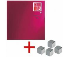 Franken Glas-Magnettafel »GT4545« inkl. 4er-Pack Magnetwürfel Rot