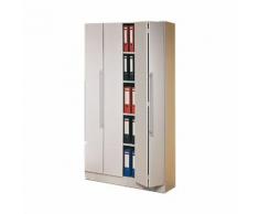 Falttürenschrank »Q-Line« Grau, HAMMERBACHER, 100x200.4x42 cm