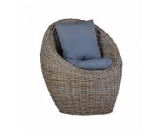 MiaMöbel Rattansessel 'Jambrut' 100% Baumwolle, Rattan Modern
