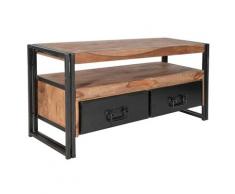 MiaMöbel Lowboard 'Madras' Massivholz, Metall Sheesham Modern Indien Indisch