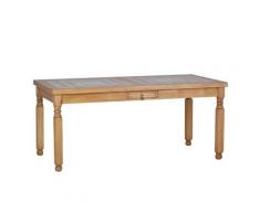 MiaMöbel Mexico Esstisch 90x90cm - Marmor Massivholz Pinie Landhaus Mexiko Möbel Mexikanisch