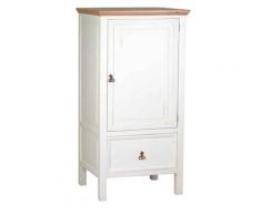 MiaMöbel Mexico Kühlschrankmodul "Old White" - rechts Massivholz Pinie Landhaus Mexiko Möbel Mexikanisch