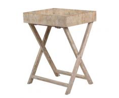 MiaMöbel Tablett Suri mit Ständer Massivholz Mango Landhaus Indien Indisch