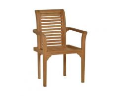 MiaMöbel Teak Armlehnstuhl Modern Massivholz Teak
