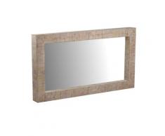 MiaMöbel Spiegel Suri rechteckig Glas, Massivholz Mango Landhaus Indien Indisch