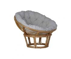 MiaMöbel Sessel 'Papasan' honig, Ø 80 cm Rattan Modern