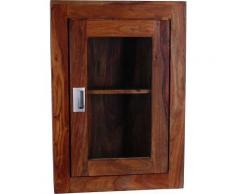 MiaMöbel Bad Hängeschrank mit Glas Modern Massivholz Sheesham Indien Indisch