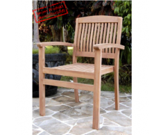 MiaMöbel Teak Armlehnstuhl Modern Massivholz Teak