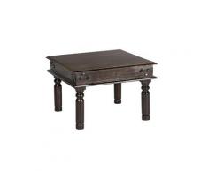 MiaMöbel Couchtisch Colombo 45x45cm Massivholz Akazie Kolonialstil Indien Indisch
