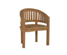 MiaMöbel Teak Armlehnstuhl Modern Massivholz Teak