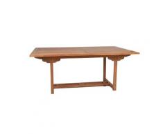 MiaMöbel Teak Esstisch 180x100cm - ausziehbar Massivholz Teak Modern