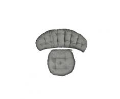 MiaMöbel Kissen Set - Rattansessel 'Bahama' grau 100% Baumwolle Modern
