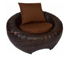 MiaMöbel Gartensessel 'Solana' Modern 100% Polyester, Aluminium, Polyrattan