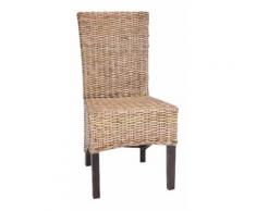 MiaMöbel Rattanstuhl 'Balbina' Massivholz, Rattan Mahagoni Modern