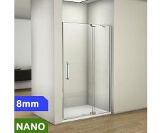 Duschabtrennung 100x195cm 8mm NANO Glas + Duschtasse 100x76