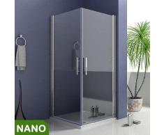 76x76X185cm Duschkabine Schwingtür Duschabtrennung NANO Glas