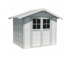Gartenhaus Basic Home V4,9 2-türig weiß/grüngrau