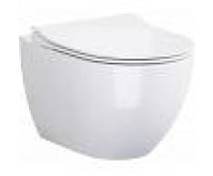 Neuesbad Serie 100 Wand-Tiefspül-WC spülrandlos (rimless), weiss mit Beschichtung, B:355, T:495mm NB1K109-0541